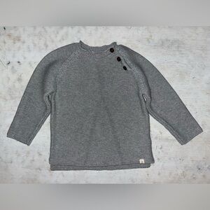 Me & Henry Boy's Cotton Knit Long-Sleeve Sweater in grey | size 2/3 years old